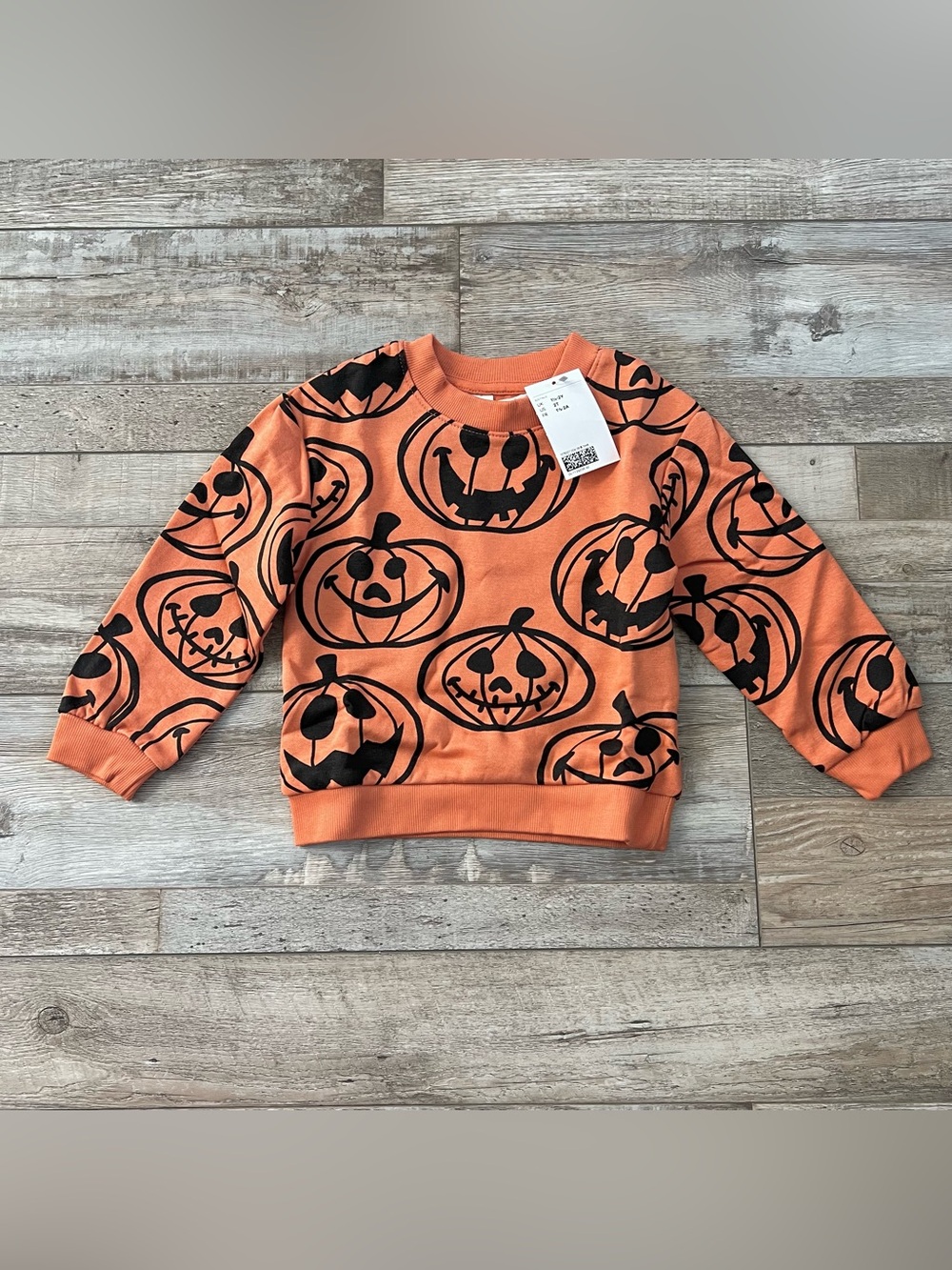 NWT H&M Kids Halloween Pumpkin Sweater Size 2T